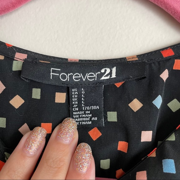 Forever 21 / Square Polka Dot Black Dress - Picture 4 of 8